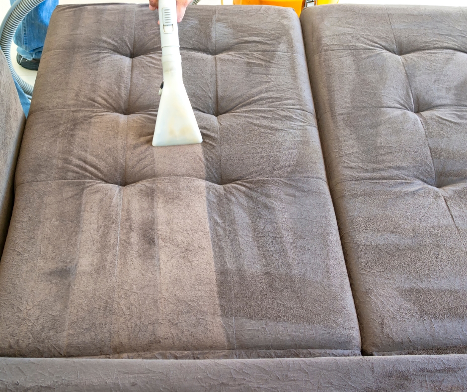 Professional couch cleaning service in action in Dublin home